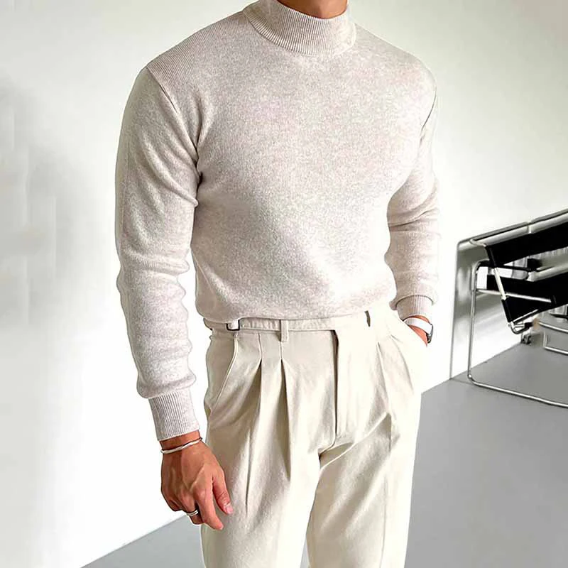 2024 Spring Mens Bottom Sweater New Casual Slim Fit Long Sleeve Turtleneck Knitted Jumper Tops Vintage Solid Color Men Knitwear
2024 Spring Mens Bottom Sweater New Casual Slim Fit Long Sleeve Turtleneck Knitted Jumper Tops Vintage Solid Color Men Knitwear