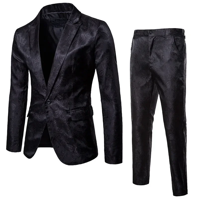 2023 Autumn New Personalized Trend Men's Bright Face Dark Pattern Suit Nightclub One Button Men's Lapel Suit Set
2023 Autumn New Personalized Trend Men's Bright Face Dark Pattern Suit Nightclub One Button Men's Lapel Suit Set