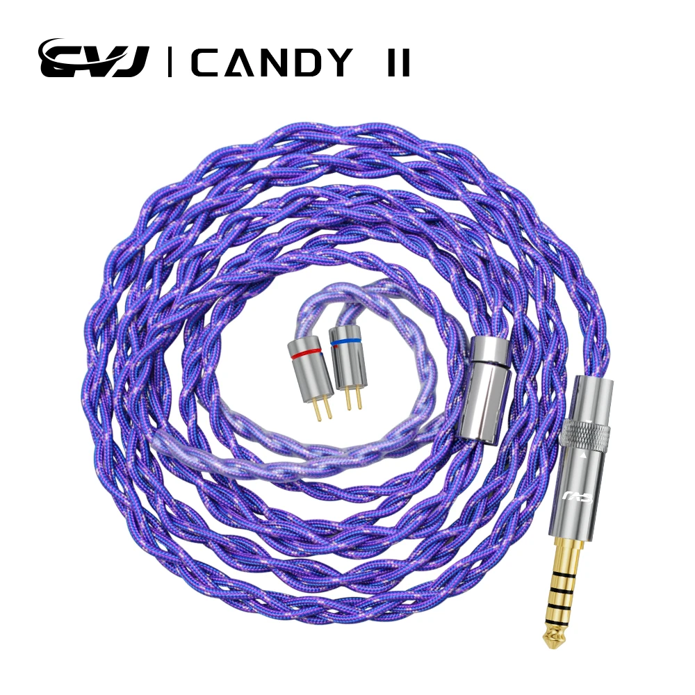 Кабель для обновления наушников CVJ Candy II, 4-жильный плетеный кабель из посеребренной меди
Кабель для обновления наушников CVJ Candy II, 4-жильный плетеный кабель из посеребренной меди