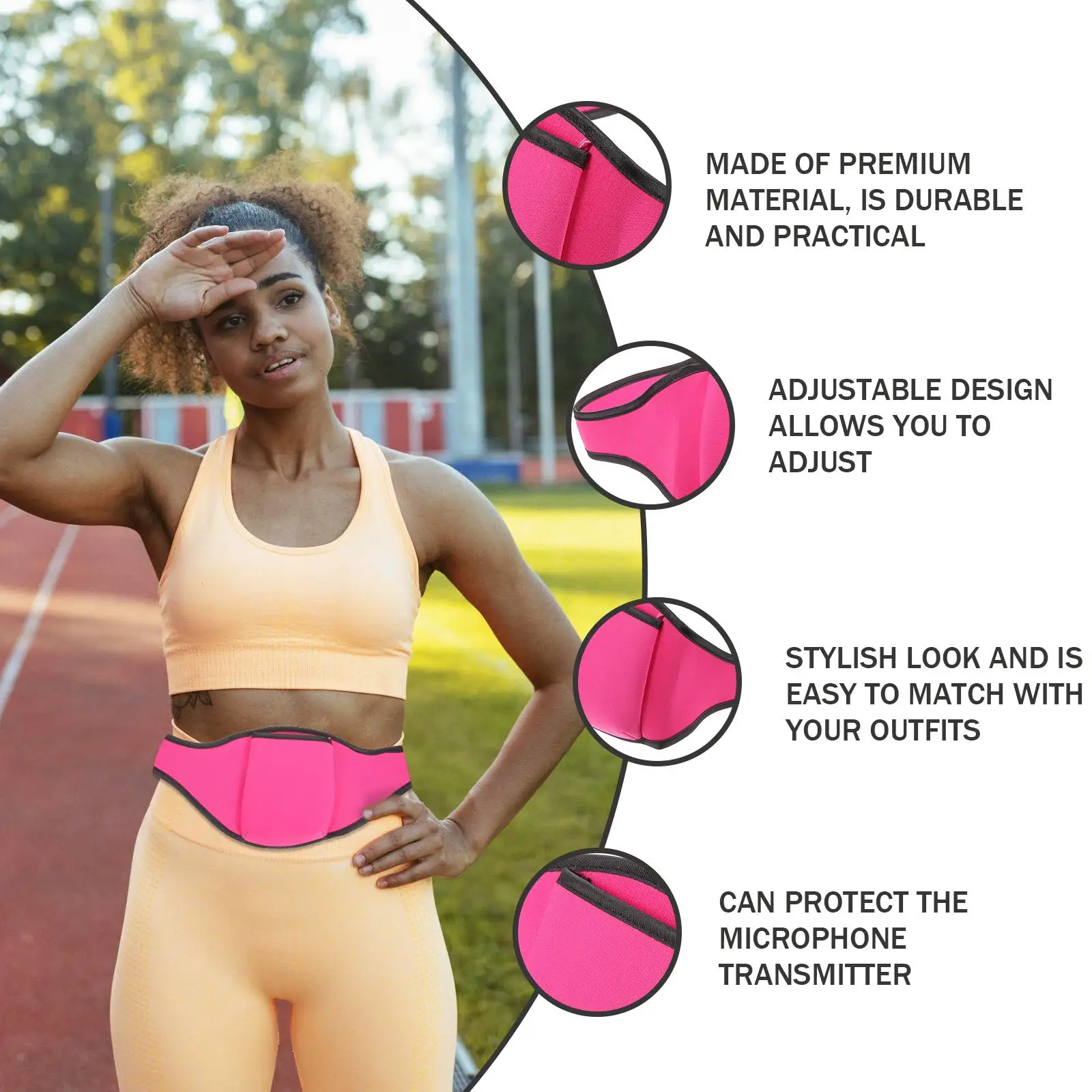 2Pcs Microphone Belt Bag Neoprene Secure Electronics Reinforced Edge Gym Dance Sports Adjustable Strap Mic Waist Pocket Holder
2Pcs Microphone Belt Bag Neoprene Secure Electronics Reinforced Edge Gym Dance Sports Adjustable Strap Mic Waist Pocket Holder