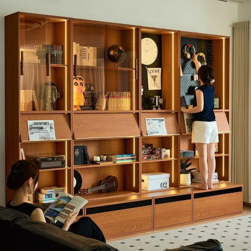 Small four solid wood bookcase Medieval combination bookshelf integrated wall narrow bookcase living room display case
Small four solid wood bookcase Medieval combination bookshelf integrated wall narrow bookcase living room display case