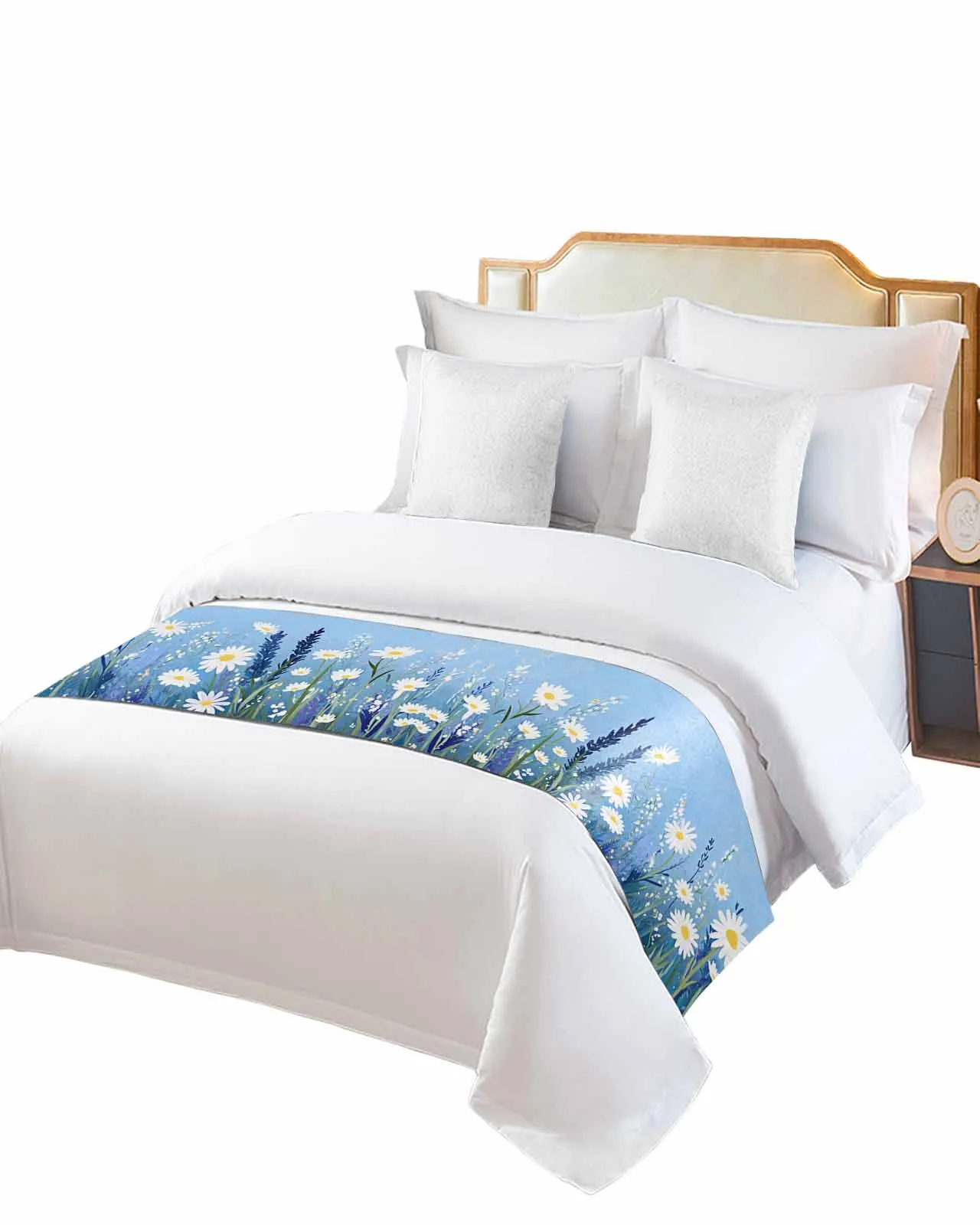 Spring Blue Flowers Pastoral Bed Runner Luxury Hotel Bed Tail Scarf Decorative Cloth Home Bed Flag
Spring Blue Flowers Pastoral Bed Runner Luxury Hotel Bed Tail Scarf Decorative Cloth Home Bed Flag