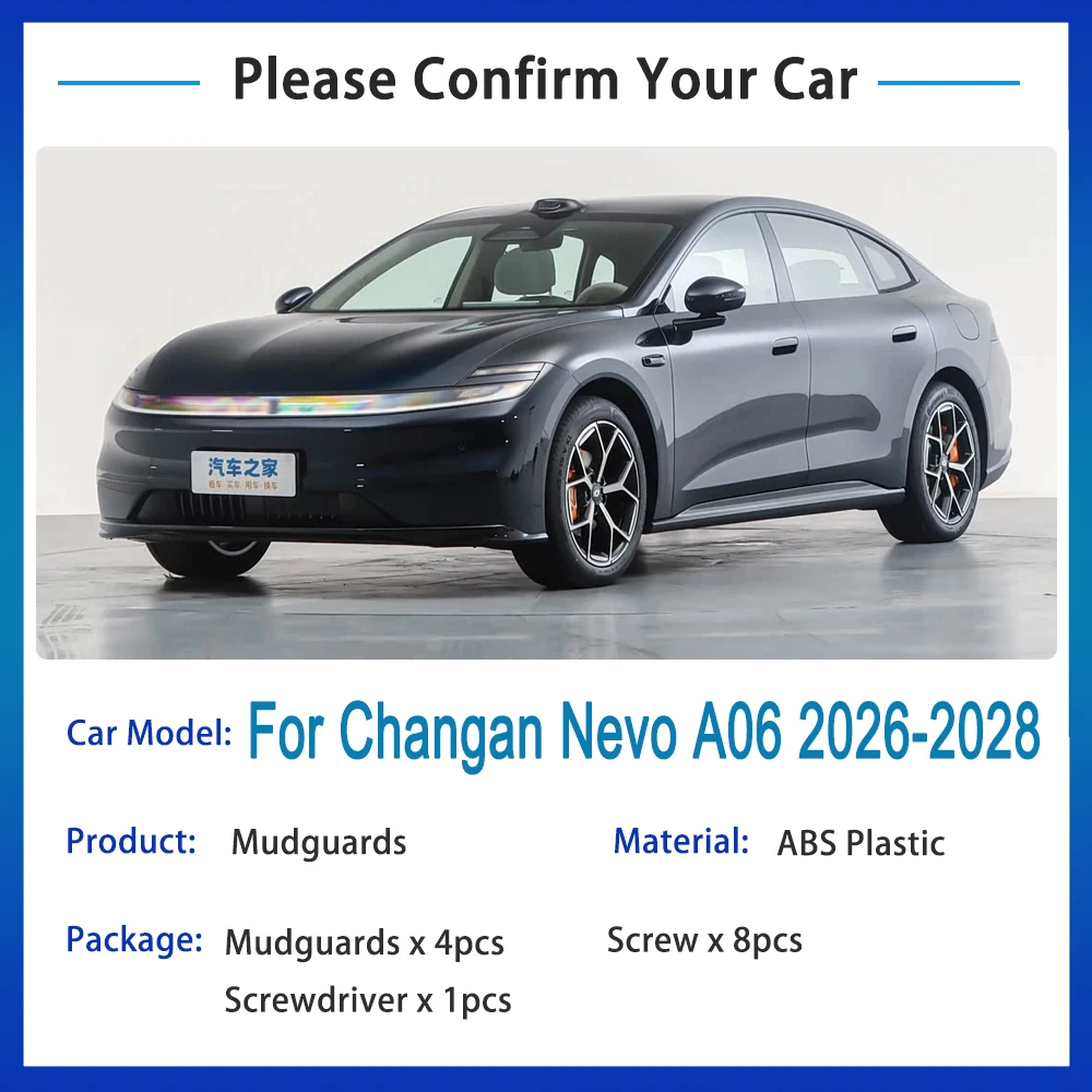 4PCS Auto Mudguards For Changan Nevo A06 2026-2028 2027 Mudflaps Splash Guards Splash-proof Fenders Mud Flaps Car Accessories
4PCS Auto Mudguards For Changan Nevo A06 2026-2028 2027 Mudflaps Splash Guards Splash-proof Fenders Mud Flaps Car Accessories
