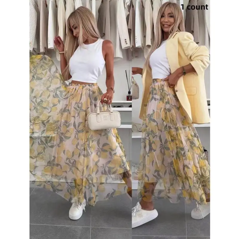 Lemon Print Casual Faion Long Dr for Women New Sle Seven Sve Autumn Season Cross-Border Ele Women's Skirt
Lemon Print Casual Faion Long Dr for Women New Sle Seven Sve Autumn Season Cross-Border Ele Women's Skirt