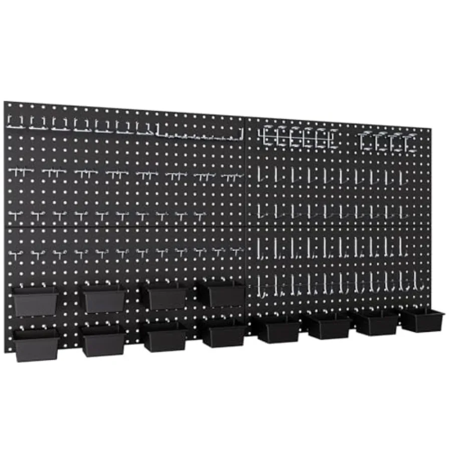 158PCS Metal Pegboard Wall Organizer Pegboard Panels Tool Organizer Kit with Accessories Hooks and Bins Peg Board Utility Tool
158PCS Metal Pegboard Wall Organizer Pegboard Panels Tool Organizer Kit with Accessories Hooks and Bins Peg Board Utility Tool