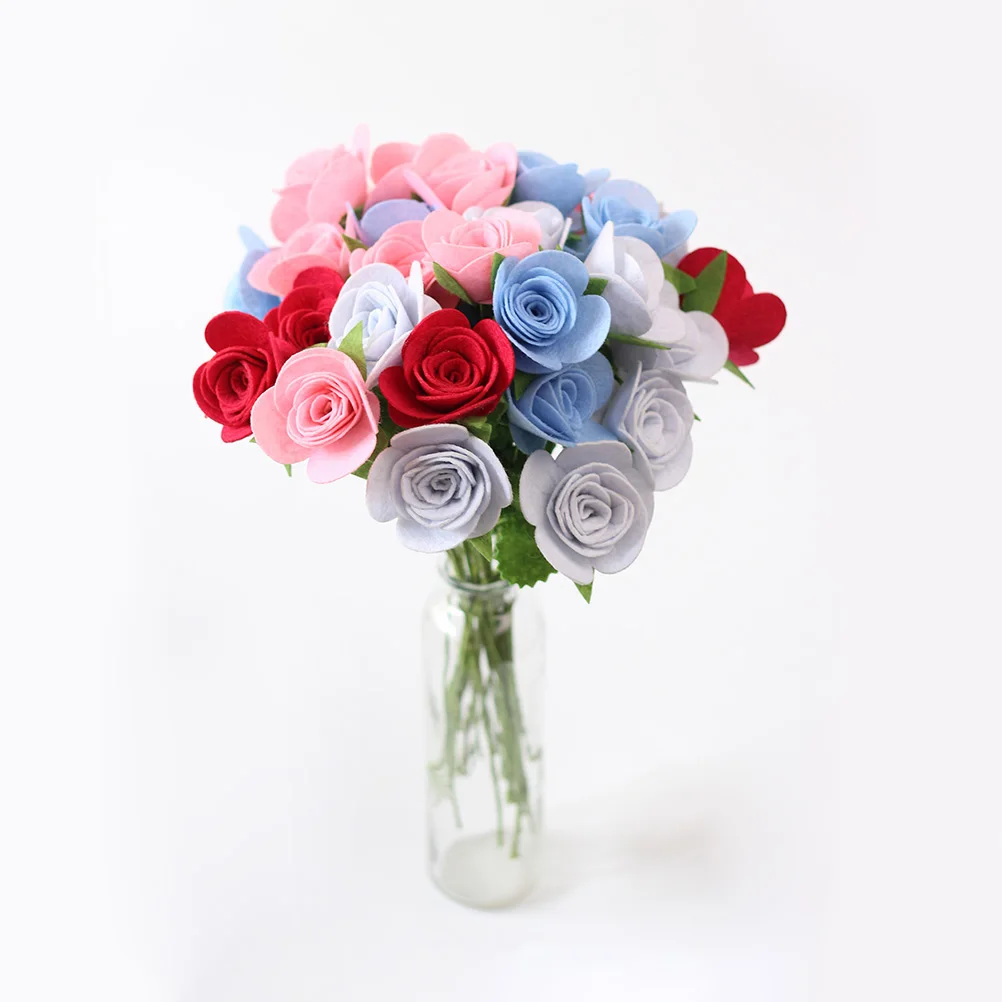 19pcs Rose Bouquet Materials Kit Non-Woven Cut-Free Fabric Diy Craft Set Felt Handwork Supplies For Party Decorations
19pcs Rose Bouquet Materials Kit Non-Woven Cut-Free Fabric Diy Craft Set Felt Handwork Supplies For Party Decorations
