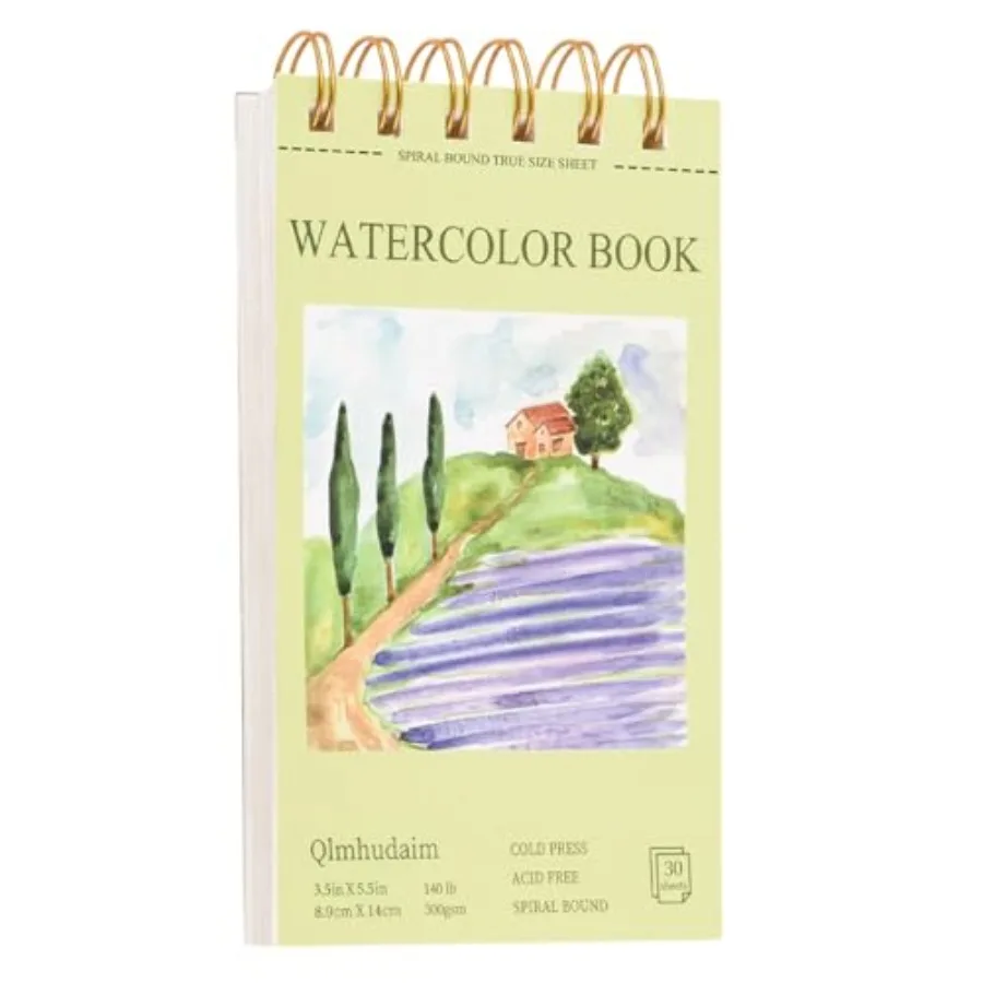Watercolor Paper Pad 3.5x5.5 Inch 30 Sheets 140lb/300g, Spiral-Bound, Tear-Resistant and No-Bleed Artist-Grade for Water Color
Watercolor Paper Pad 3.5x5.5 Inch 30 Sheets 140lb/300g, Spiral-Bound, Tear-Resistant and No-Bleed Artist-Grade for Water Color