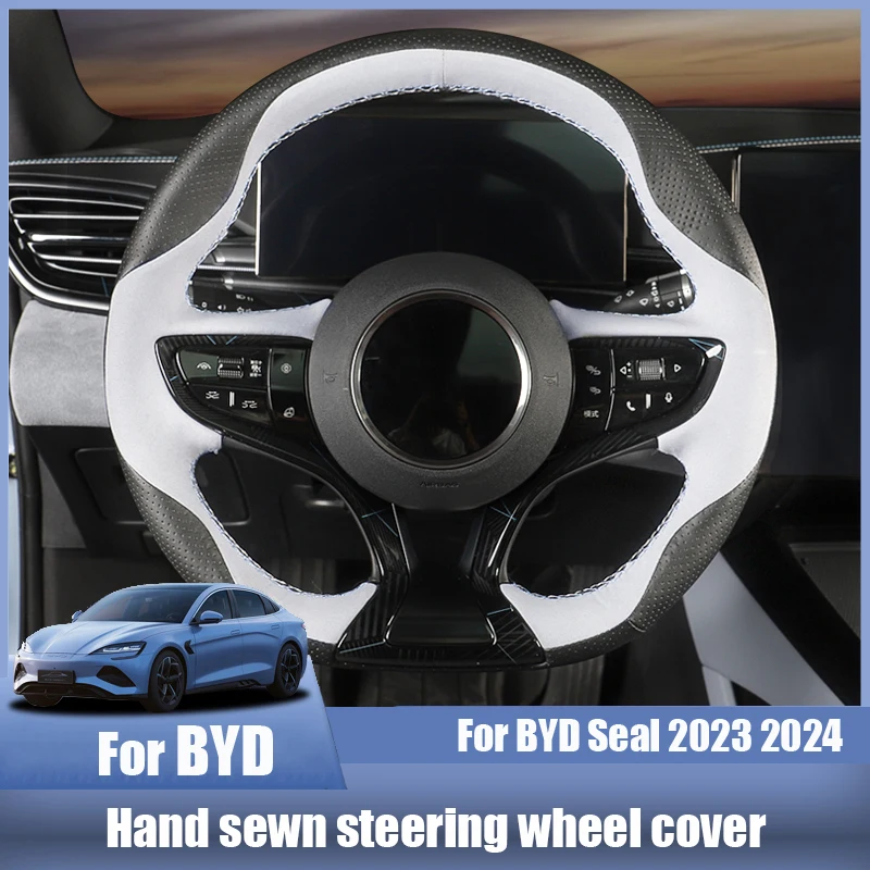For BYD Seal 2023 2024 Hand sewn steering wheel cover Leather steering wheel cover Automotive interior modification
For BYD Seal 2023 2024 Hand sewn steering wheel cover Leather steering wheel cover Automotive interior modification
