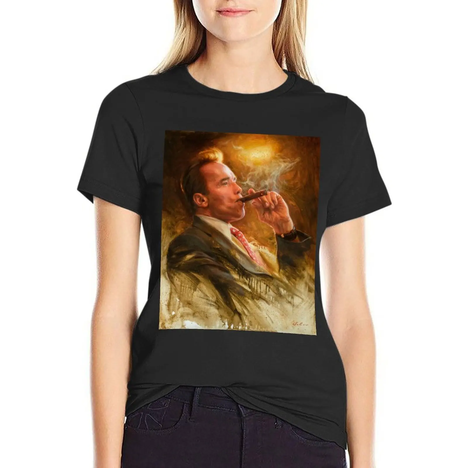 Arnold Schwarzenegger Smoking a Cigar T-Shirt korean fashion customs anime clothes t-shirt dress for Women long
Arnold Schwarzenegger Smoking a Cigar T-Shirt korean fashion customs anime clothes t-shirt dress for Women long