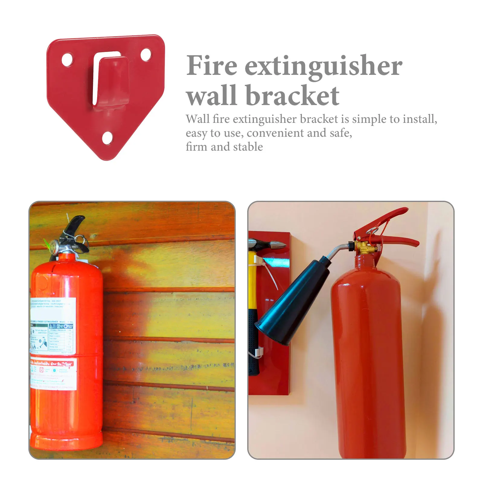 8 pcs Fire Extinguisher Wall Bracket Durable Metal Heavy Duty Universal Mount Holder Hook for Wall Use Safe Stable
8 pcs Fire Extinguisher Wall Bracket Durable Metal Heavy Duty Universal Mount Holder Hook for Wall Use Safe Stable
