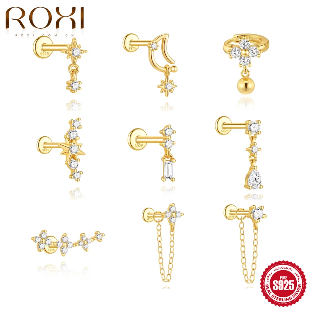 ROXI 925 Sterling Silver Geometric WaterDrop Pendiente For Women Piercing Stud Earrings Valentine's Day Gift
ROXI 925 Sterling Silver Geometric WaterDrop Pendiente For Women Piercing Stud Earrings Valentine's Day Gift