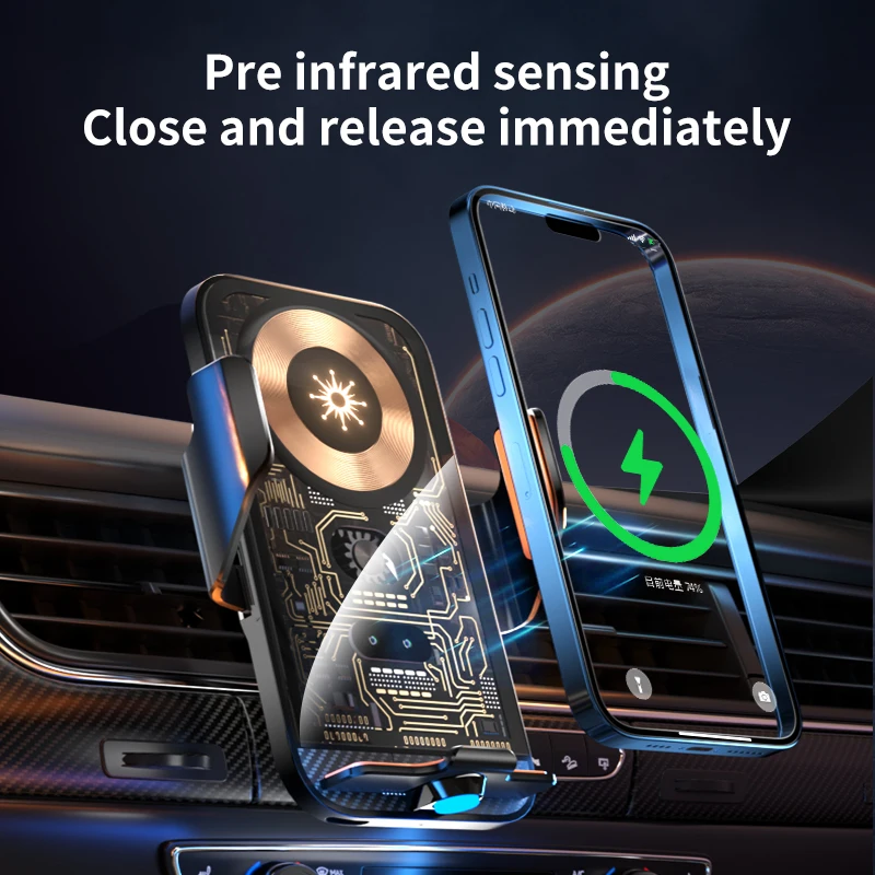 Transparent Car Navigation Automatic Sensing Bracket, Car Air Outlet, Universal Car Wireless Charging Mobile Phone Holder
Transparent Car Navigation Automatic Sensing Bracket, Car Air Outlet, Universal Car Wireless Charging Mobile Phone Holder
