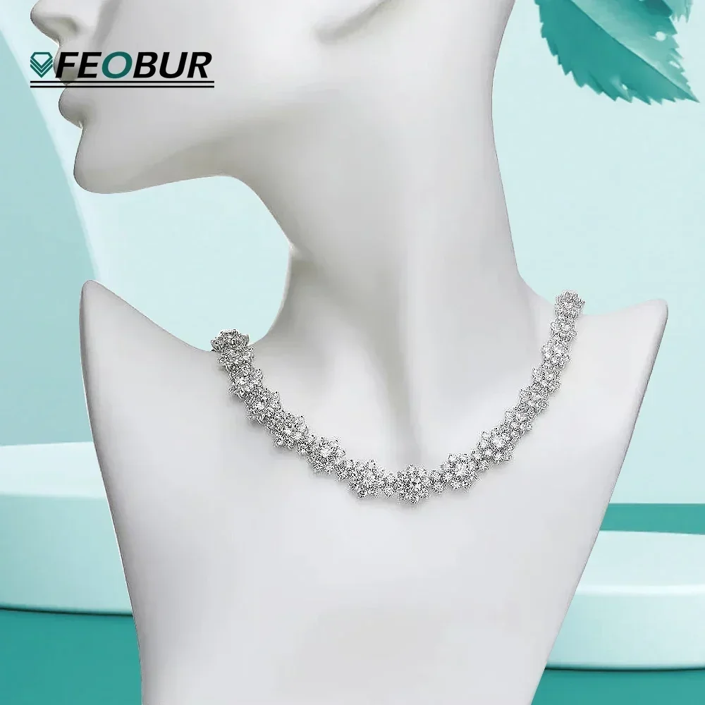 GRA Certified Real Moissanite Sunflower Necklace for Women Luxury Gradient Diamond Necklaces 925 Sterling Silver Wedding Jewelry
GRA Certified Real Moissanite Sunflower Necklace for Women Luxury Gradient Diamond Necklaces 925 Sterling Silver Wedding Jewelry