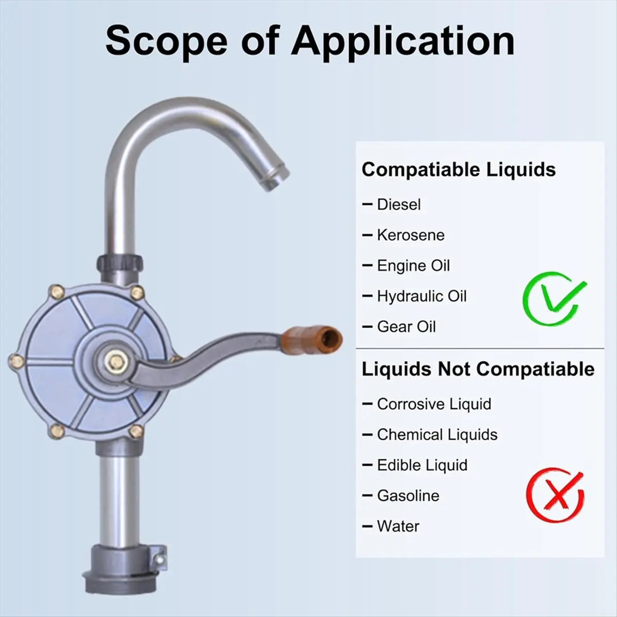 ABFW 15 to 55 Gallon Drum Pump, Upgraded All-Aluminum Oil Transfer Pump, Hand Pumps for , Hydraulic Fluid
ABFW 15 to 55 Gallon Drum Pump, Upgraded All-Aluminum Oil Transfer Pump, Hand Pumps for , Hydraulic Fluid