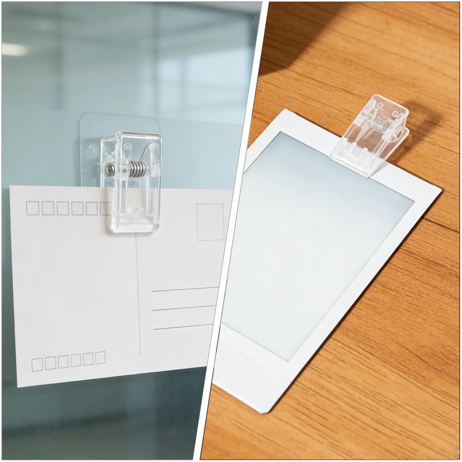 20Pcs Transparent Spring Clips Clear Self-Adhesive Plastic Wall Clips Small Sticky Badge Id Name Tag Holder Accessories
20Pcs Transparent Spring Clips Clear Self-Adhesive Plastic Wall Clips Small Sticky Badge Id Name Tag Holder Accessories