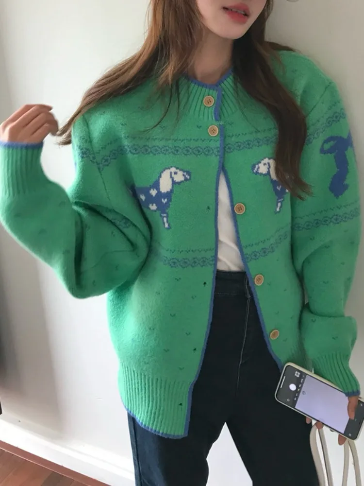 Очаровательный прочный вязаный кардиган, свитер, женский мягкий уютный зимний новый универсальный топ с рисунком собаки и колбасы для всех возрастов
Очаровательный прочный вязаный кардиган, свитер, женский мягкий уютный зимний новый универсальный топ с рисунком собаки и колбасы для всех возрастов