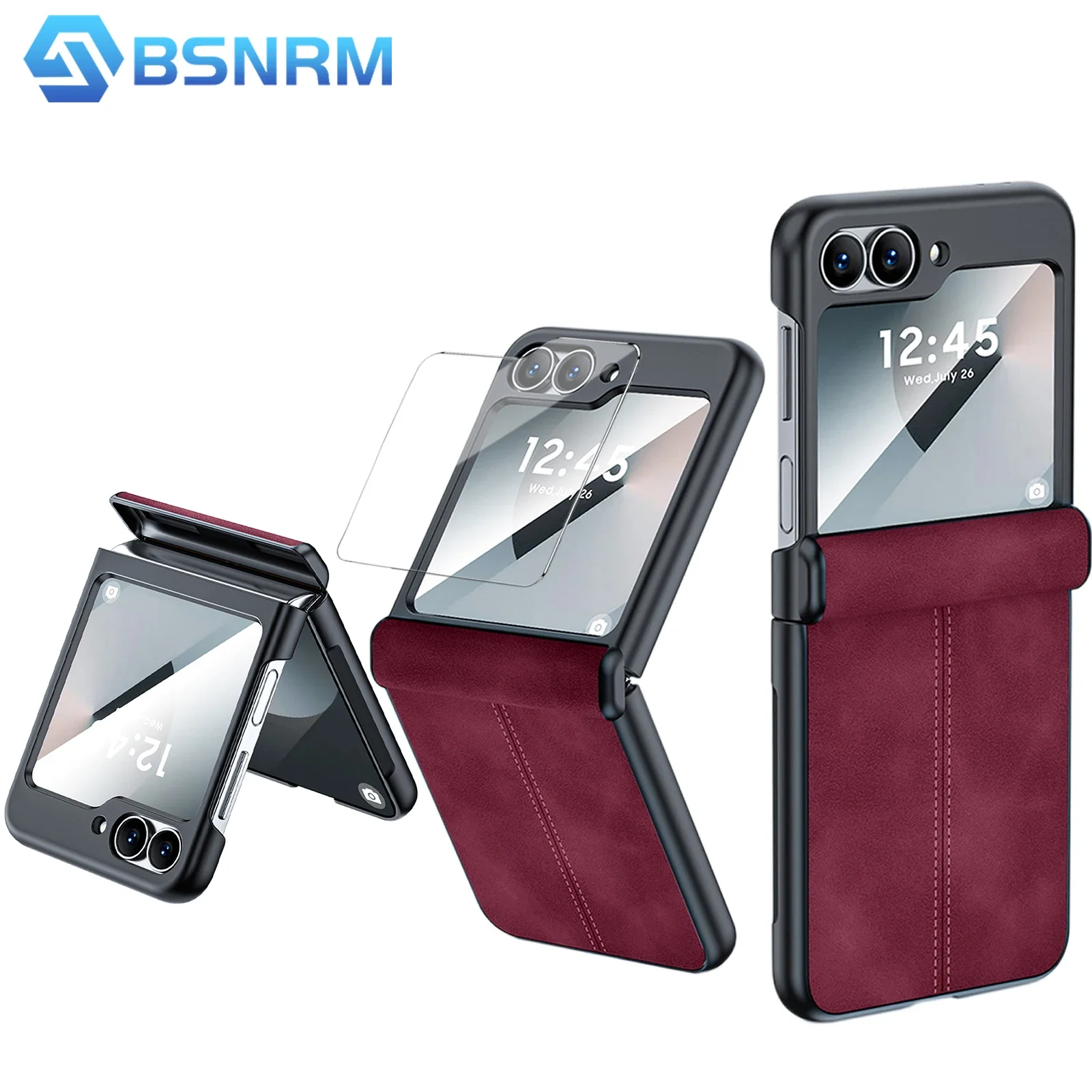 for Galaxy Z Flip 6/7/7FE Phone Case,Built-in Screen Protector,Hinge Protection,PU Leather Matte PC Case-Rose Red
for Galaxy Z Flip 6/7/7FE Phone Case,Built-in Screen Protector,Hinge Protection,PU Leather Matte PC Case-Rose Red