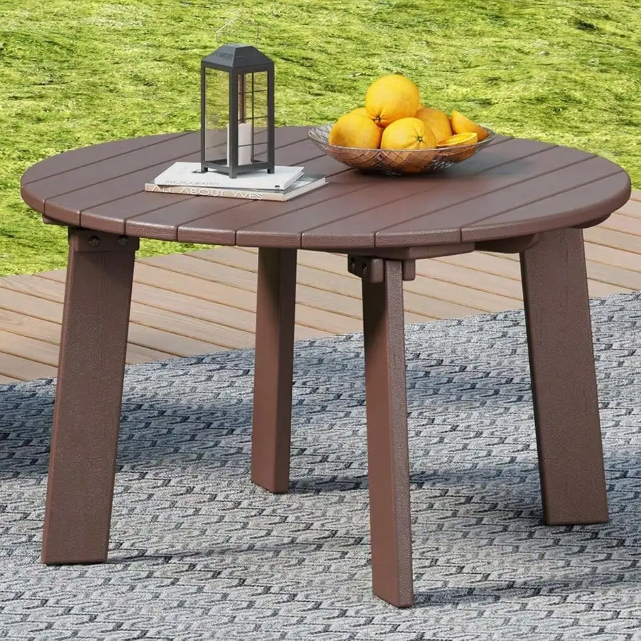 31.5" Outdoor Round Coffee Table, Patio Coffee Table, Outdoor Large Side Table For Balcony Lawn (Brown)
31.5" Outdoor Round Coffee Table, Patio Coffee Table, Outdoor Large Side Table For Balcony Lawn (Brown)