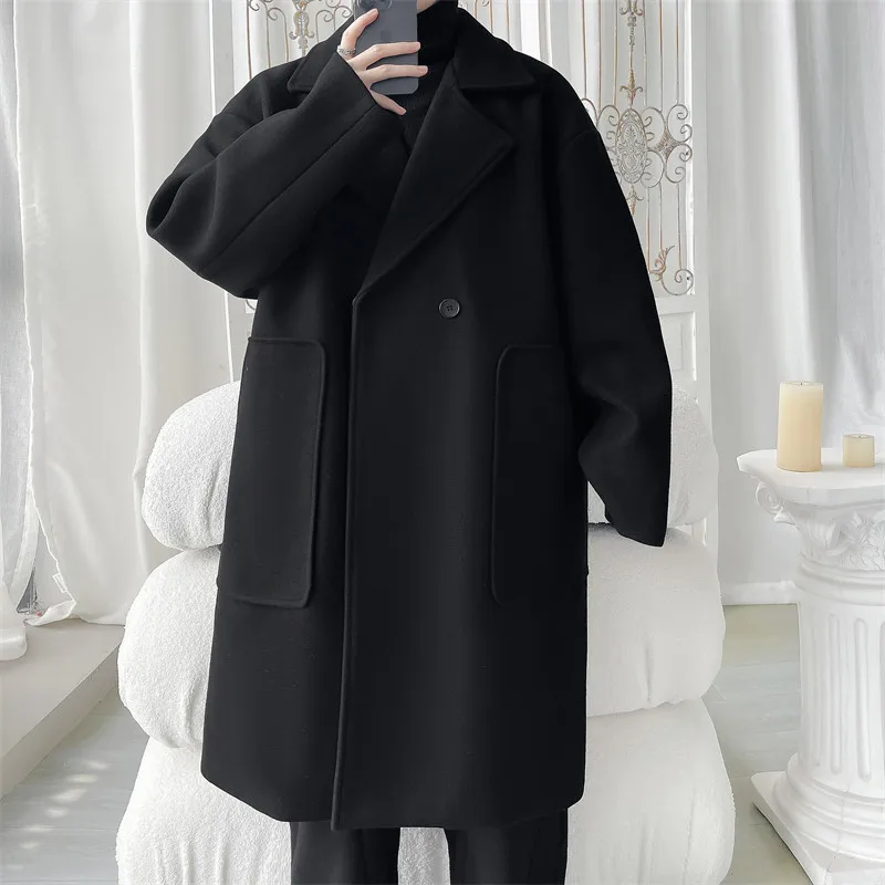 Elegant British Style Men's Woolen Coat Spring Autumn Winter Casual Mid-Length Open-Collar Windbreaker Fashionable Polyester ...
Elegant British Style Men's Woolen Coat Spring Autumn Winter Casual Mid-Length Open-Collar Windbreaker Fashionable Polyester ...