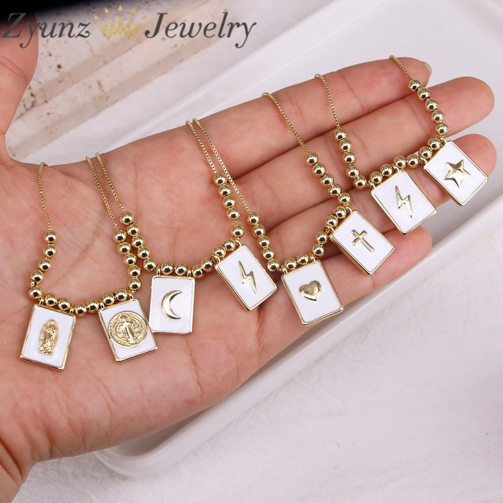 5 шт., Золотое женское колье с эмалью
5 шт., Золотое женское колье с эмалью