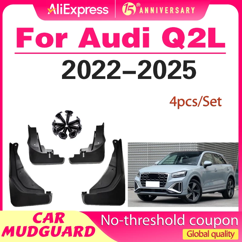 For Audi Q2L 2022 2023 2024 2025 Mudguards Mud Flaps Anti-Snow Anti-Sand Splash Front Rear Mudflaps Guard Auto Accessories 4pcs 
For Audi Q2L 2022 2023 2024 2025 Mudguards Mud Flaps Anti-Snow Anti-Sand Splash Front Rear Mudflaps Guard Auto Accessories 4pcs