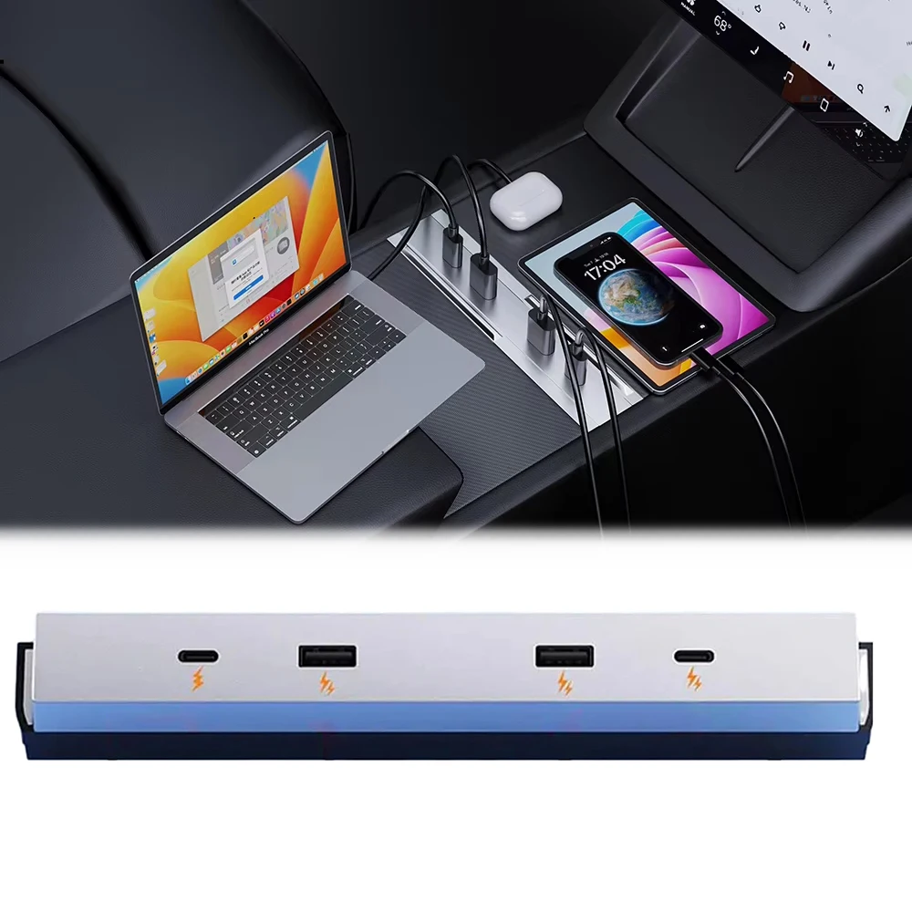 For Tesla Model YL Y Launch Juniper USB Hub 27W-65W Central Control Type-C USB HUB Fast Charging Model 3 Highland Expansion Dock
For Tesla Model YL Y Launch Juniper USB Hub 27W-65W Central Control Type-C USB HUB Fast Charging Model 3 Highland Expansion Dock