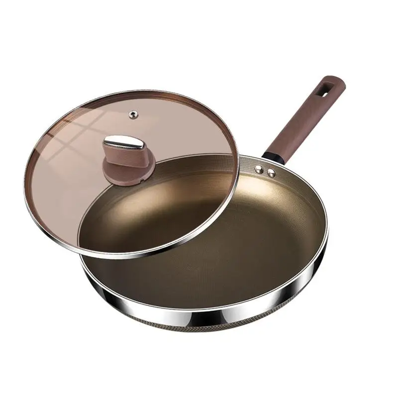 Flat Bottomed Pan Without Coating Household Use with Titanium Non Stick Pan Fried Egg Steak Frying Pan
Flat Bottomed Pan Without Coating Household Use with Titanium Non Stick Pan Fried Egg Steak Frying Pan
