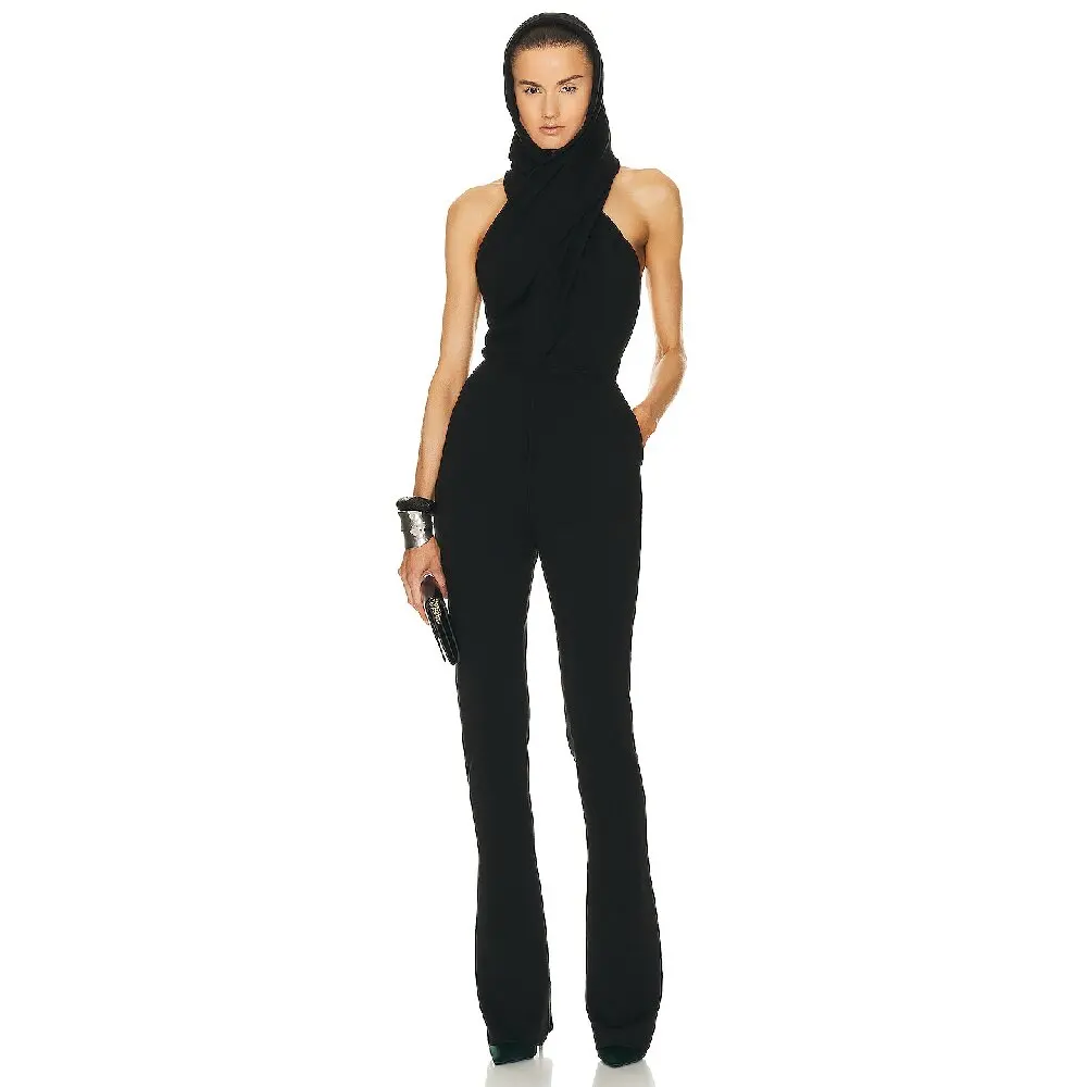 Winter New Women's Clothing Minimalist Black Backless Hooded Bodycone Jumpsuit Sexy Fashion Sidekick Design Chic Hipsters Wear
Winter New Women's Clothing Minimalist Black Backless Hooded Bodycone Jumpsuit Sexy Fashion Sidekick Design Chic Hipsters Wear