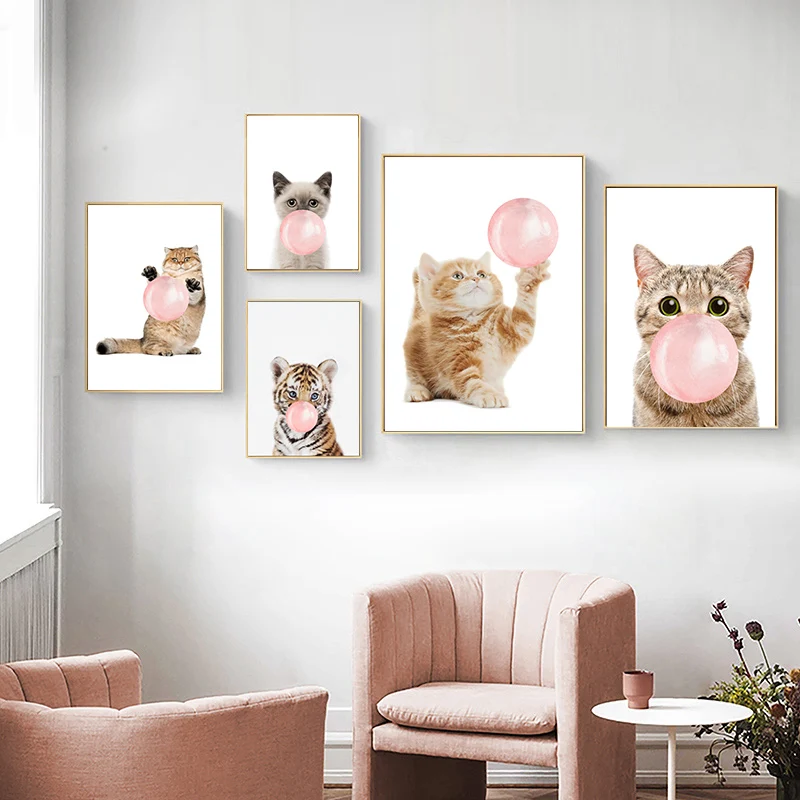 Cute Cartoon Balloon Cat Canvas Poster Wall Art, Picture Wall Decoration, Modern Children's Room Nursery Home Decoration Print
Cute Cartoon Balloon Cat Canvas Poster Wall Art, Picture Wall Decoration, Modern Children's Room Nursery Home Decoration Print