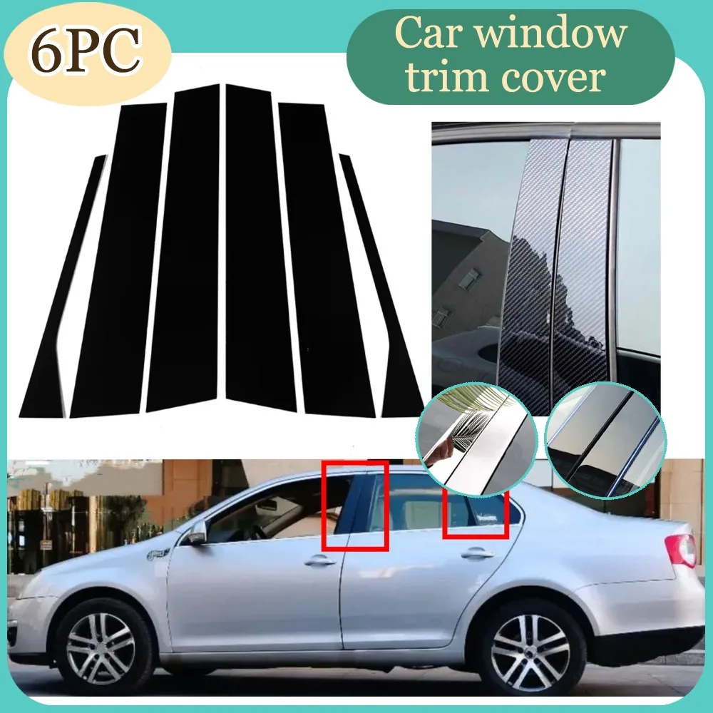 6PCS Gloss Black Silver Carbon Pliiar Posts Fit For VW Jetta MK5 Sedan 2006 2007- 2010 Door Moulding Tim Window Decora Cover
6PCS Gloss Black Silver Carbon Pliiar Posts Fit For VW Jetta MK5 Sedan 2006 2007- 2010 Door Moulding Tim Window Decora Cover