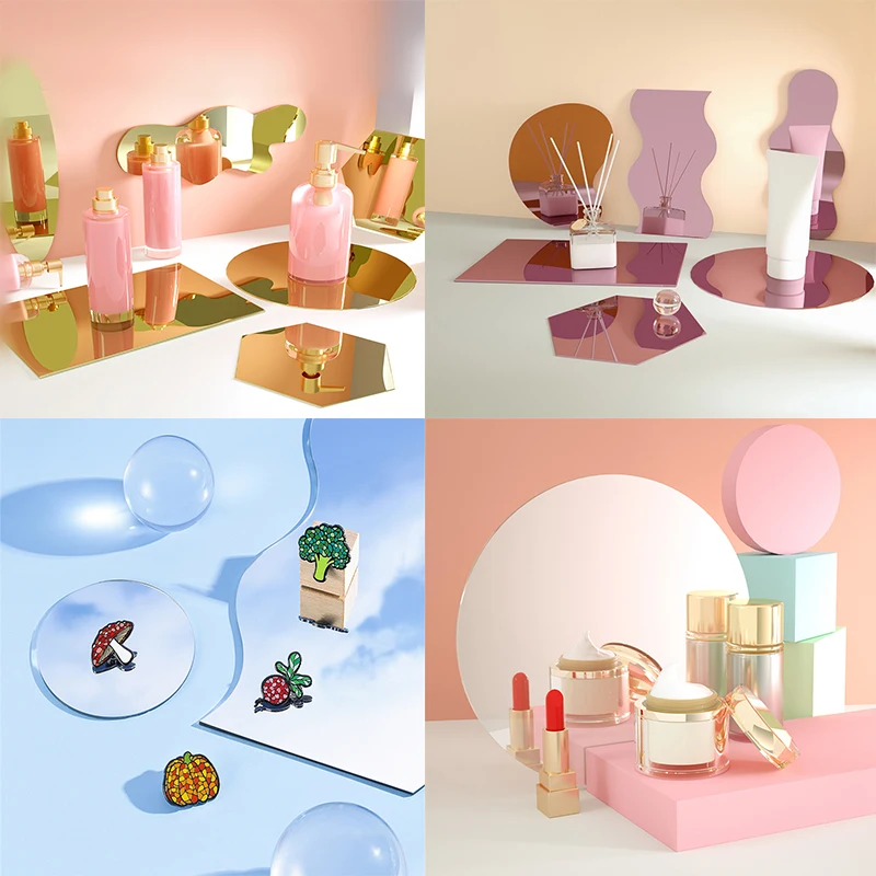 9 Shapes 3 Colors Multi-Function Photography Acrylic Reflection Board Mirror Photo Props Beauty Food Jewelry Shooting Props
9 Shapes 3 Colors Multi-Function Photography Acrylic Reflection Board Mirror Photo Props Beauty Food Jewelry Shooting Props
