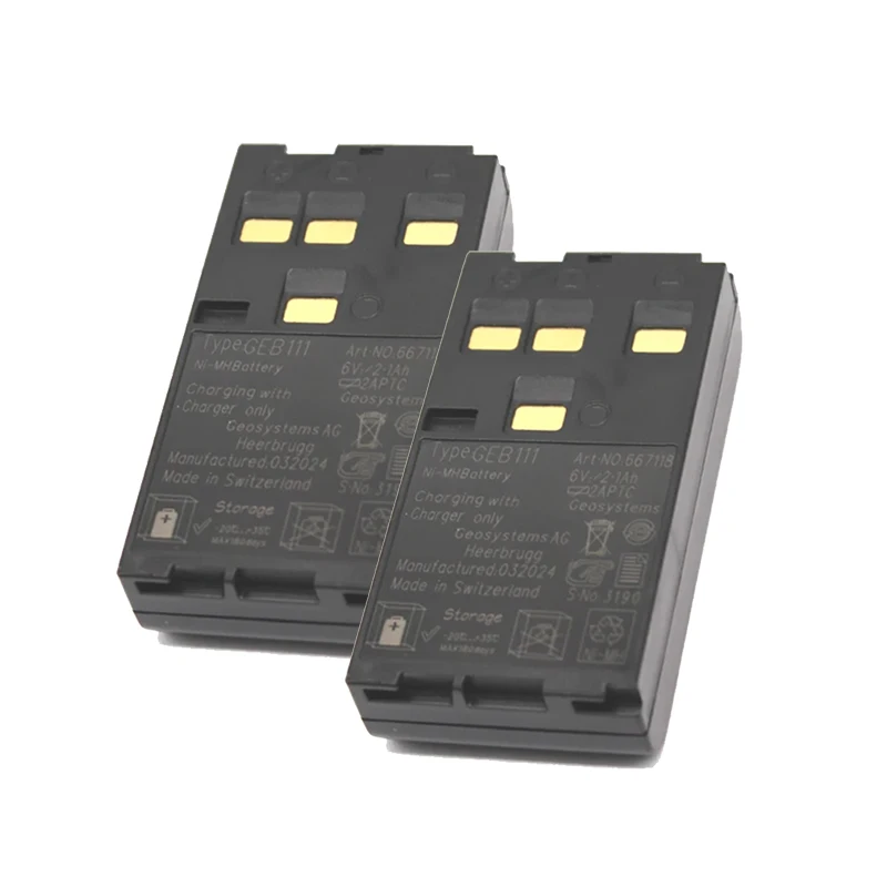 2Pcs 6.0V 4200mAh Ni-MH GEB111 Battery Replacement for Leic Total Station DNA03/10 Survey Instrument Rechargeable Battery
2Pcs 6.0V 4200mAh Ni-MH GEB111 Battery Replacement for Leic Total Station DNA03/10 Survey Instrument Rechargeable Battery