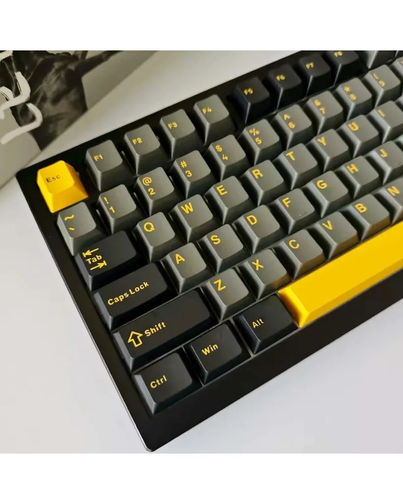 Premium Obsidian Black Triple Splice PBT Keycaps 128 Keys Heat Sublimation DIY Keyboard Replacement Caps
Premium Obsidian Black Triple Splice PBT Keycaps 128 Keys Heat Sublimation DIY Keyboard Replacement Caps