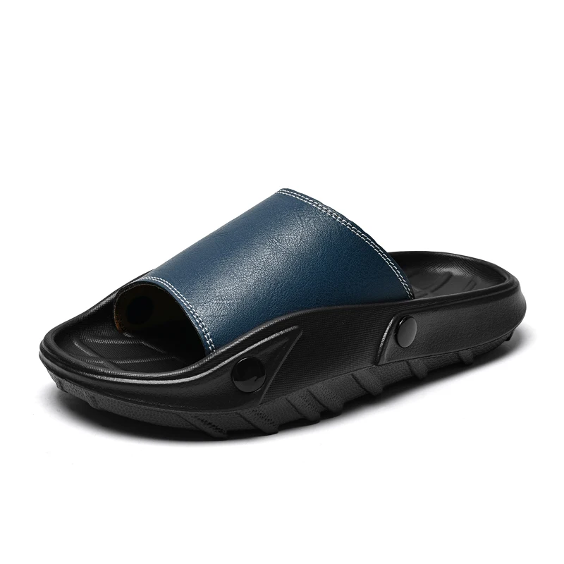 One Band Open Toe Men Slides Cowhide Leather Slip On Outdoor Sports Beach Casual Sandals
One Band Open Toe Men Slides Cowhide Leather Slip On Outdoor Sports Beach Casual Sandals
