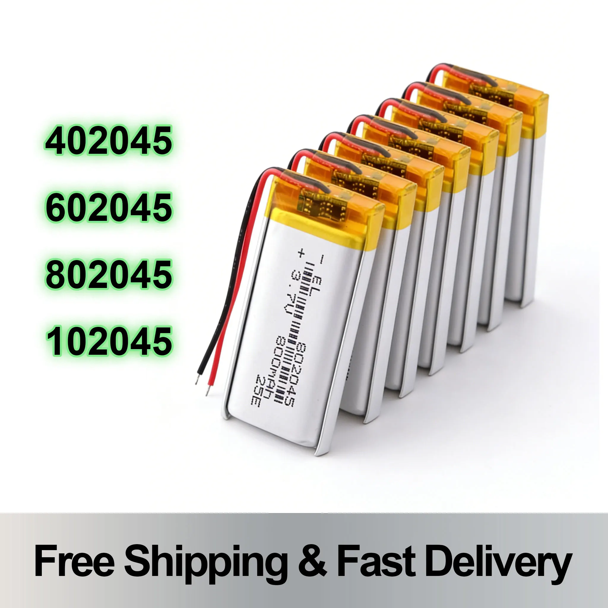 Rechargeable 3.7V 800mAh Lithium Ion Polymer Battery 802045 402045 602045 702045 102045
Rechargeable 3.7V 800mAh Lithium Ion Polymer Battery 802045 402045 602045 702045 102045