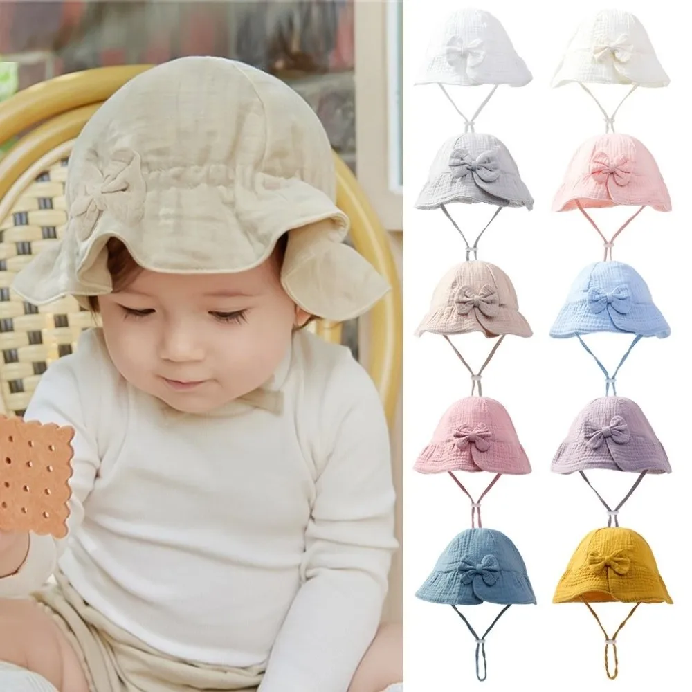 New Thin Baby Fisherman Hat Adjustable Cute Bowknot Princess Hat Solid Color Baby Sunhat Spring Summer
New Thin Baby Fisherman Hat Adjustable Cute Bowknot Princess Hat Solid Color Baby Sunhat Spring Summer