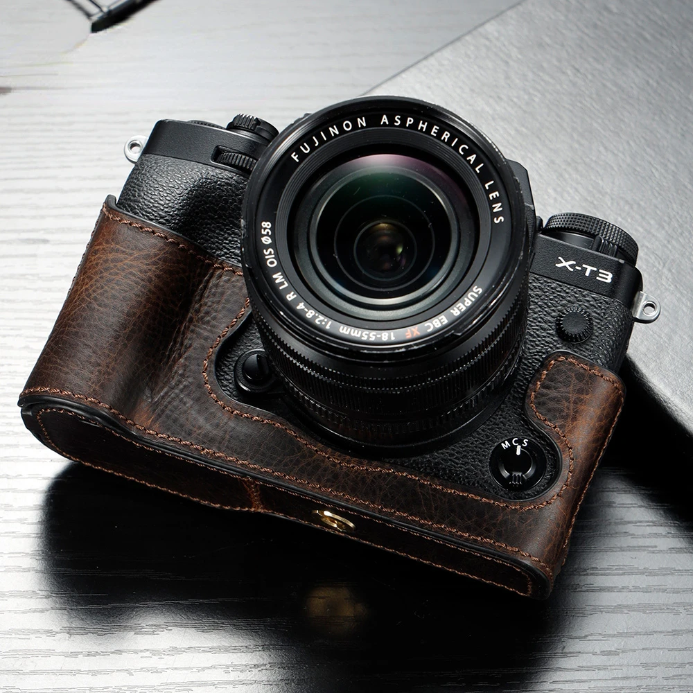 For Fujifilm XT2 XT3 Camera Bodysuit Genuine Leather Camera Case Handle Half Bag
For Fujifilm XT2 XT3 Camera Bodysuit Genuine Leather Camera Case Handle Half Bag