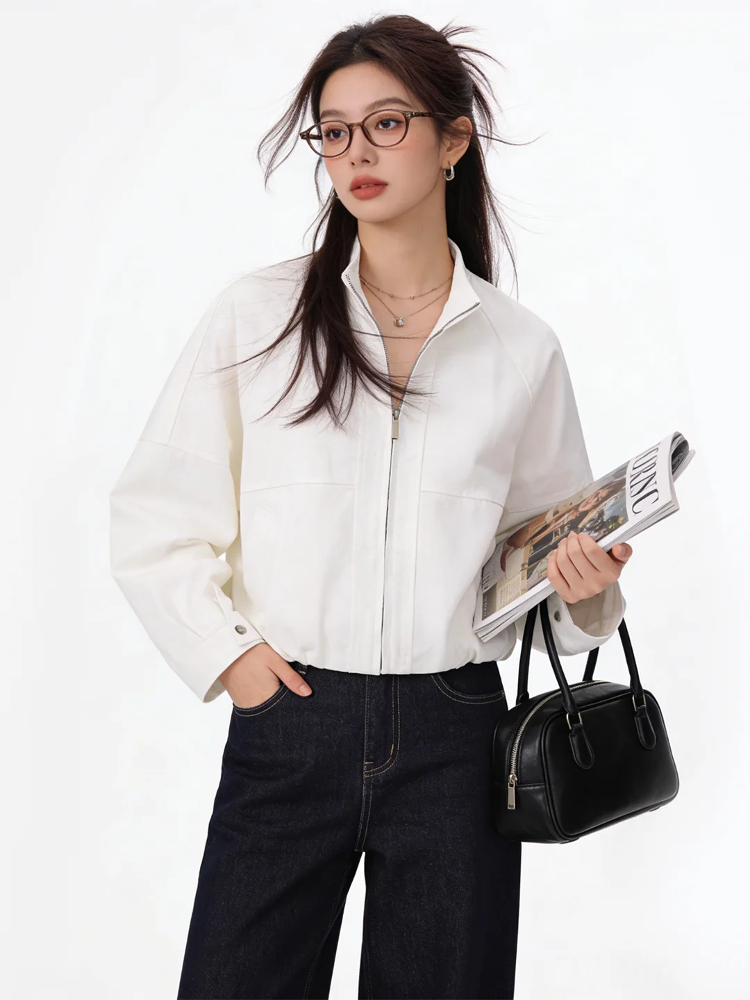 Korean Sle Commuter ort Coat Spring Summer Casual Stand Collar Color Slimming Loose Fit Jaet for Women
Korean Sle Commuter ort Coat Spring Summer Casual Stand Collar Color Slimming Loose Fit Jaet for Women