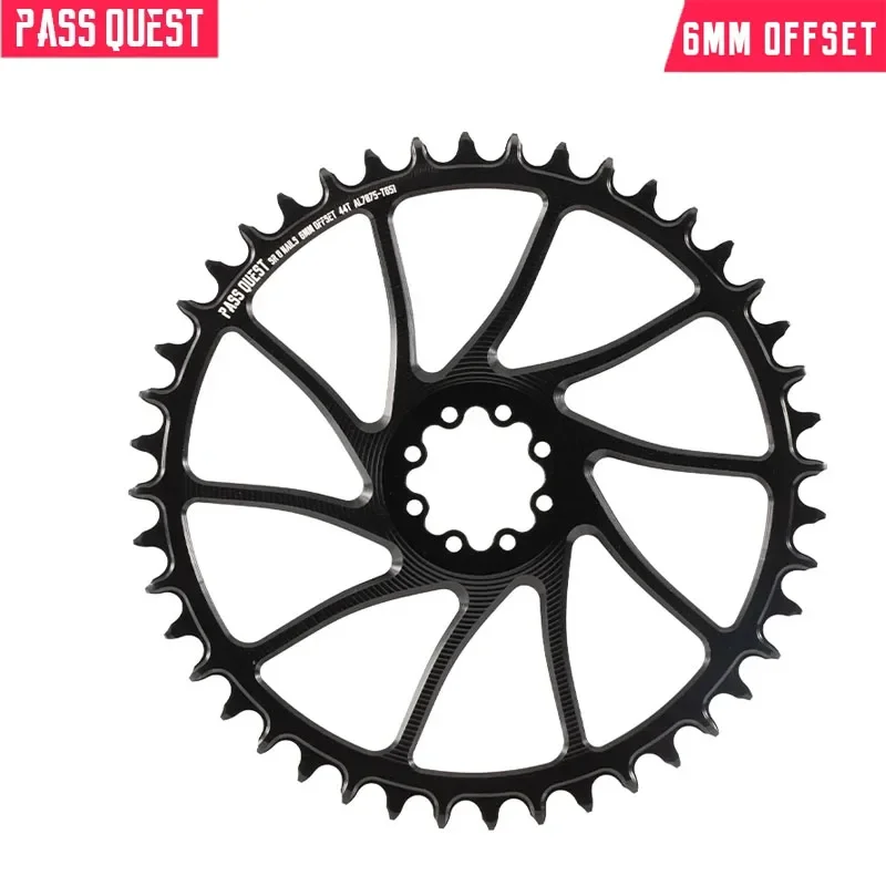 PASS QUEST- 6mm offset eight nail straght mounted Direct Mount Chainring Round Narrow and Wide Chainring for MTB Chainring
PASS QUEST- 6mm offset eight nail straght mounted Direct Mount Chainring Round Narrow and Wide Chainring for MTB Chainring