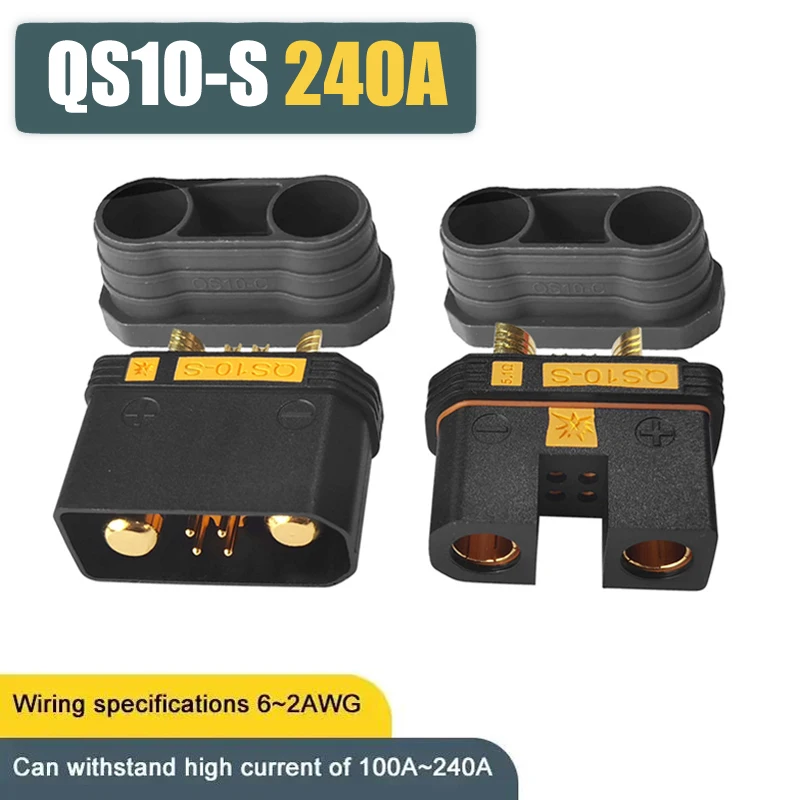 QS10-S 240A Male Female Plug f Aircraft Model Forklift DC 750V Electric Vehicle Charging Terminal High Current Battery Connector
QS10-S 240A Male Female Plug f Aircraft Model Forklift DC 750V Electric Vehicle Charging Terminal High Current Battery Connector