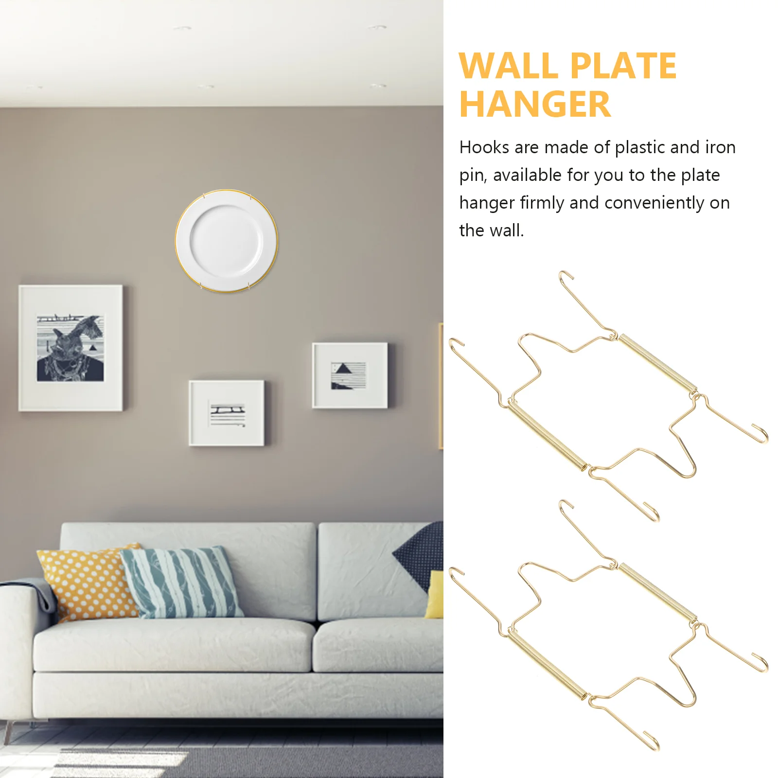 4 Pcs Rust-resistant Plate Hangers Wall Dish for Hanging Stress-relieving Lightweight
4 Pcs Rust-resistant Plate Hangers Wall Dish for Hanging Stress-relieving Lightweight