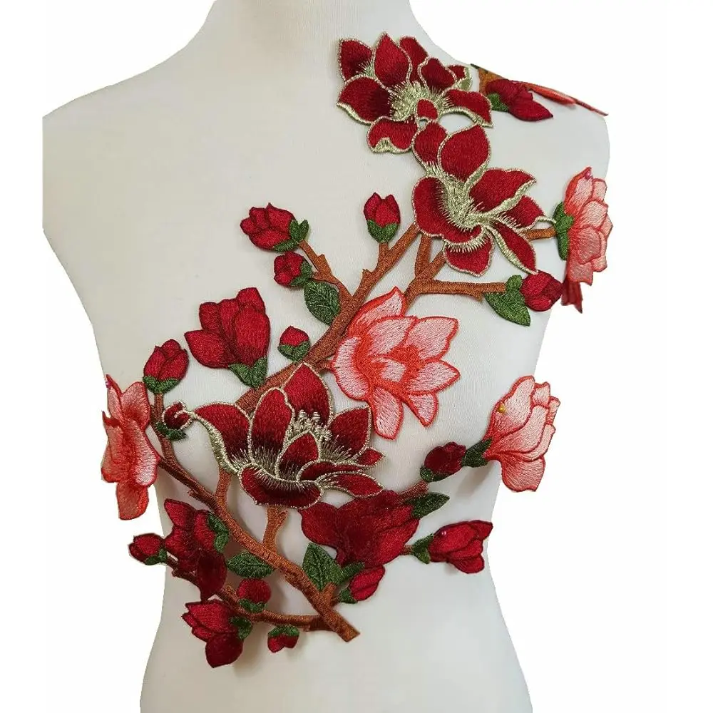 1pcs Red Flower Embroidered Patches Sew On Iron On Accessories
1pcs Red Flower Embroidered Patches Sew On Iron On Accessories