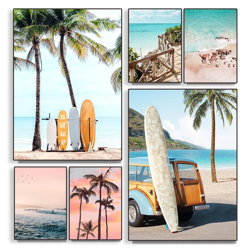 Canvas Painting Summer Beach Palm Tree Lady Surfing Poster Wall HD Picture Print for Living Room Decoration Gift Home Decor
Canvas Painting Summer Beach Palm Tree Lady Surfing Poster Wall HD Picture Print for Living Room Decoration Gift Home Decor