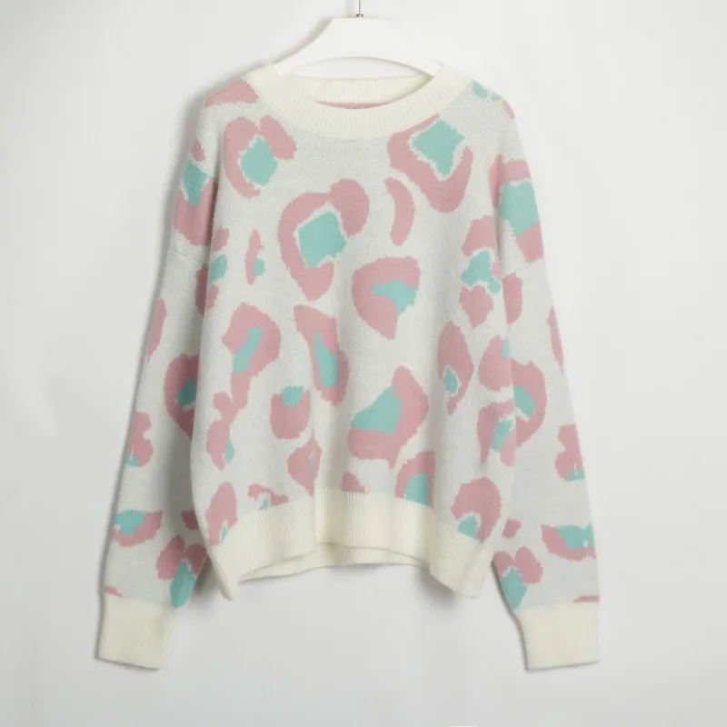 Winter Retro Leopard O Neck Knit Warm Sweater Women Pullovers Autumn New Long Sleeve Warm Pullover Sweater Women Jumper Trend
Winter Retro Leopard O Neck Knit Warm Sweater Women Pullovers Autumn New Long Sleeve Warm Pullover Sweater Women Jumper Trend