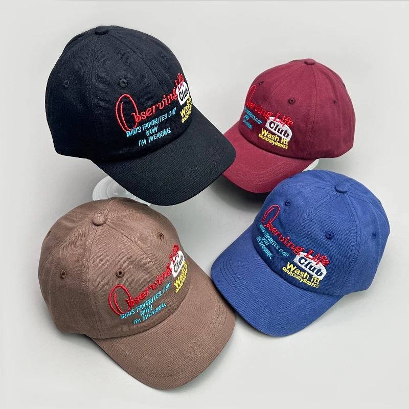 Korean Retro Embroidered Colored Letters Baseball Hats New Men Women Breathable Sunshade Versatile Snapback Caps ins Fashion
Korean Retro Embroidered Colored Letters Baseball Hats New Men Women Breathable Sunshade Versatile Snapback Caps ins Fashion