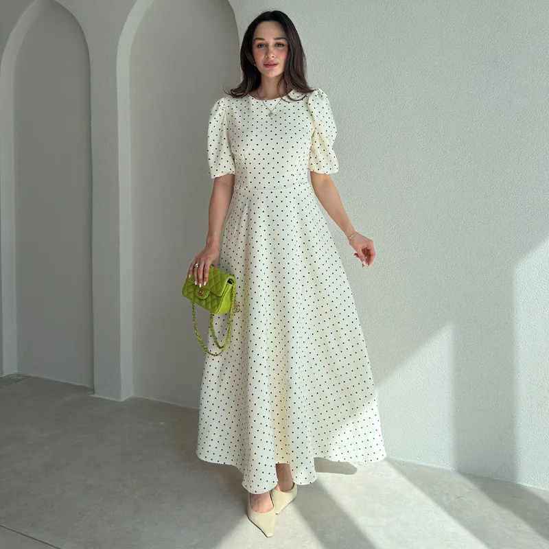 2026 Spring Summer New Womens Fashion Elegant Solid Color Short Sleeve Round Neck Polka Dot Casual Dress
2026 Spring Summer New Womens Fashion Elegant Solid Color Short Sleeve Round Neck Polka Dot Casual Dress
