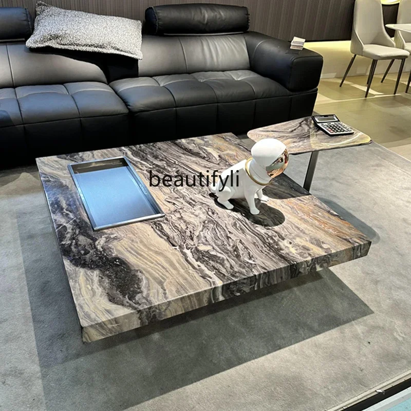 Modern minimalist marble coffee table living room home high-end light luxury small apartment tea tableQ
Modern minimalist marble coffee table living room home high-end light luxury small apartment tea tableQ