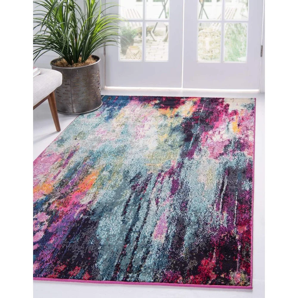 Chromatic Collection Современный красочный и яркий абстрактный коврик для любого домашнего декора, мульти/голубой
Chromatic Collection Современный красочный и яркий абстрактный коврик для любого домашнего декора, мульти/голубой