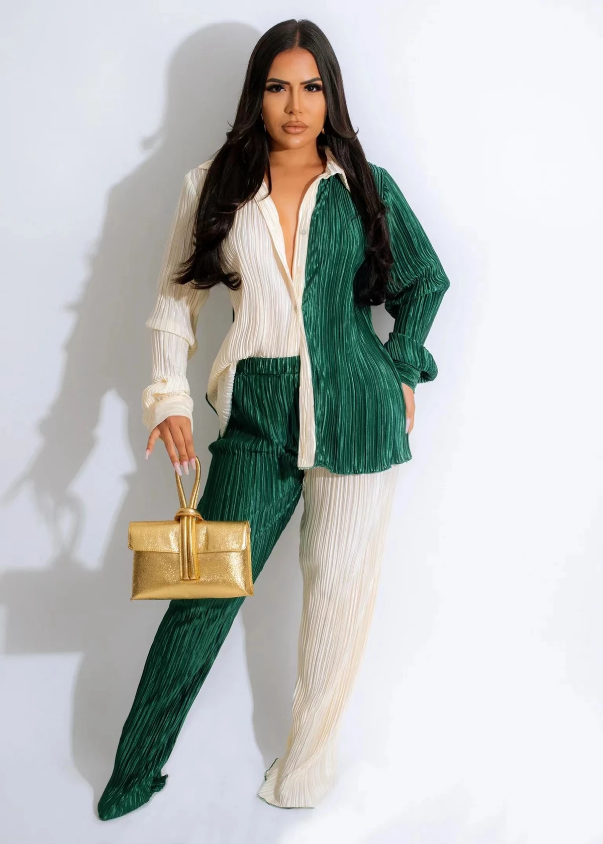 Wishyear Casual Pleated Splice Long Sleeve Shirt and Wide Leg Pants 2 Piece Sets Women Outfits Autumn Streetwear y2k Clothes
Wishyear Casual Pleated Splice Long Sleeve Shirt and Wide Leg Pants 2 Piece Sets Women Outfits Autumn Streetwear y2k Clothes