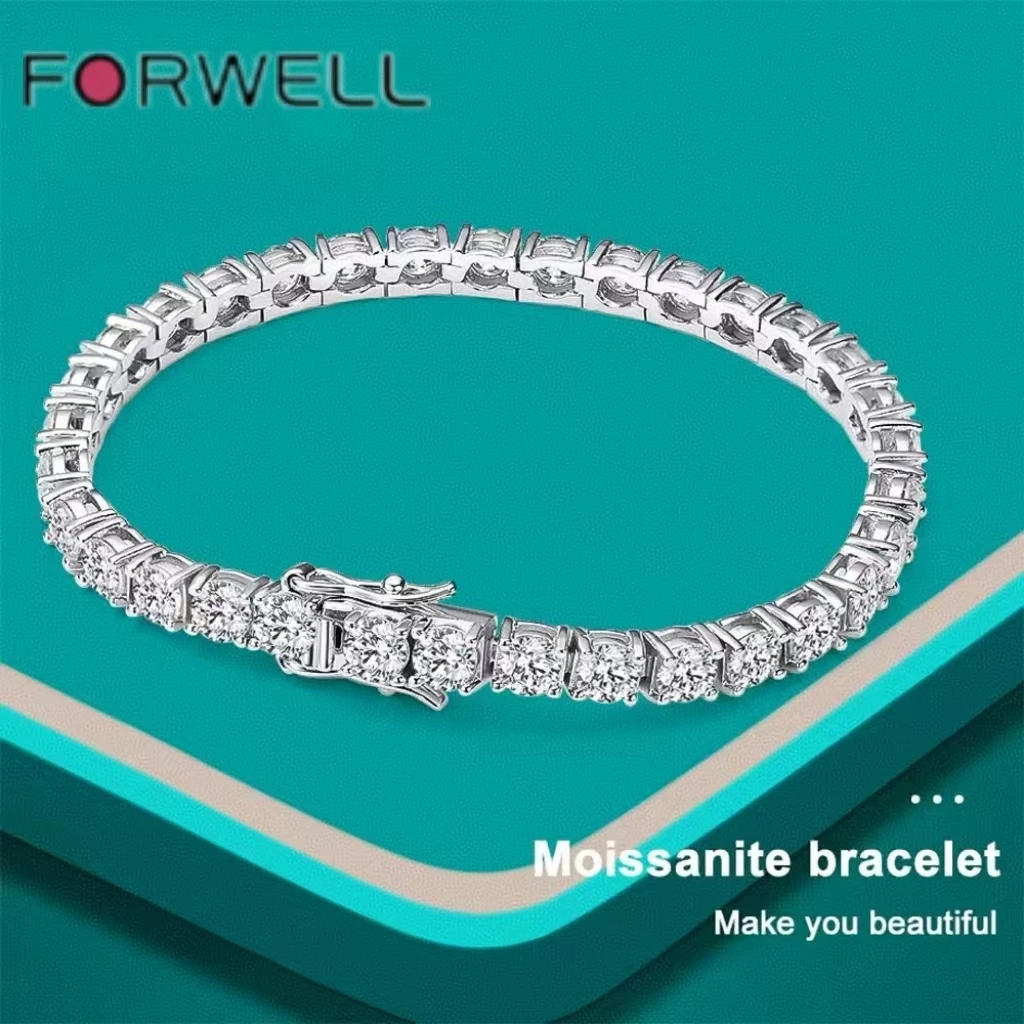 FORWELL Moissanite Tennis Bracelet Original s925 Sterling Silver Plated 18k White Gold with GRA Bracelets for Women Man
FORWELL Moissanite Tennis Bracelet Original s925 Sterling Silver Plated 18k White Gold with GRA Bracelets for Women Man